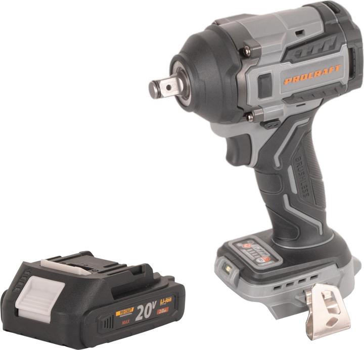 Produktbild Procraft Industrial IW550Abb Akku Schlagschrauber 20 V 550 Nm 1/2" + 1x Akku 2,0 Ah - ohne Ladegerät (Schlagschrauber)