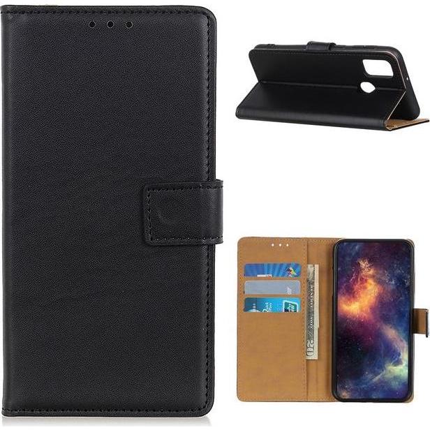 Thumbnail - MU Classic Classic II Leder Bookcover Series (OnePlus Nord N100), Smartphone Hülle, Schwarz