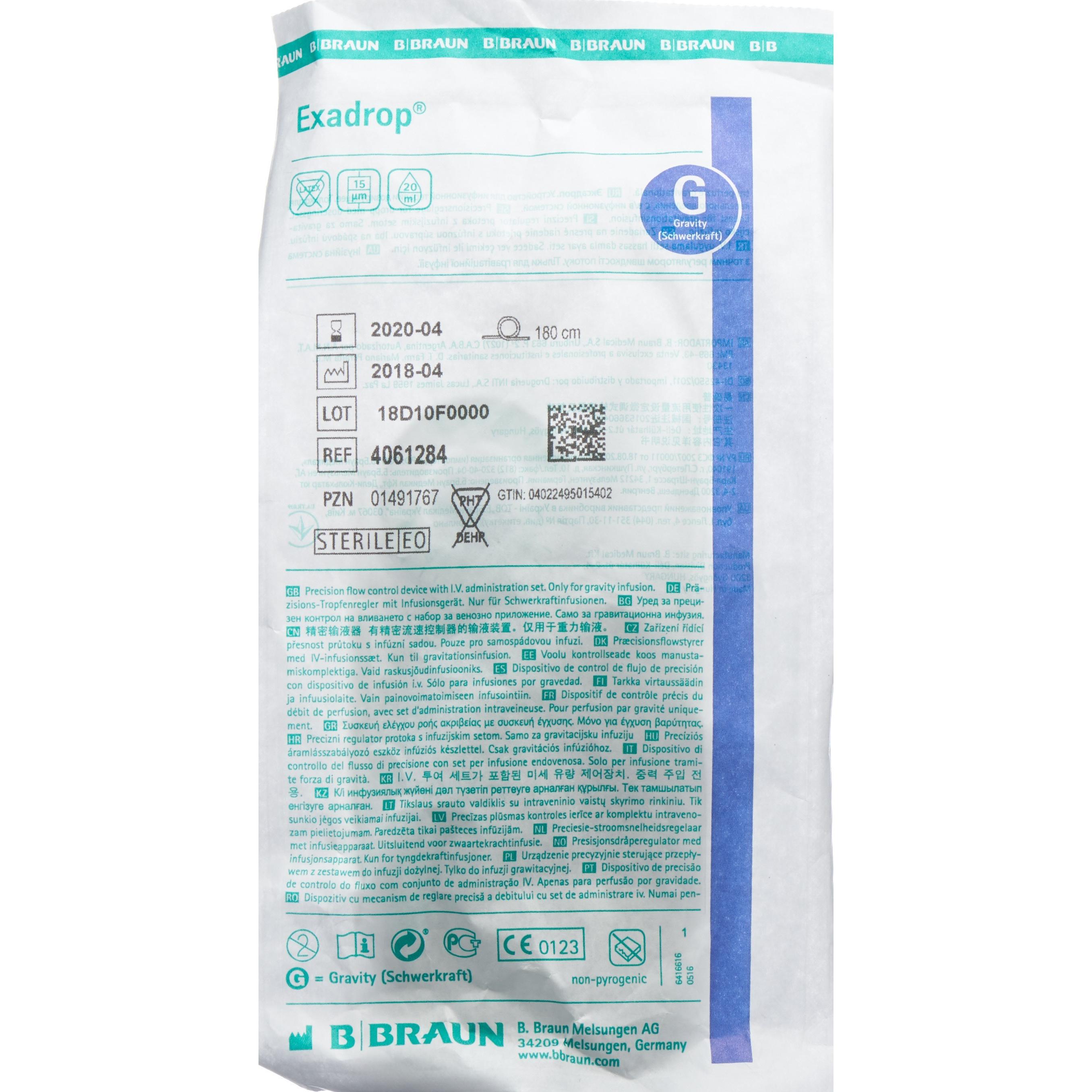 Thumbnail - B.Braun, Praxisbedarf, EXADROP Tropfenregler mit Intrafix, 180 cm