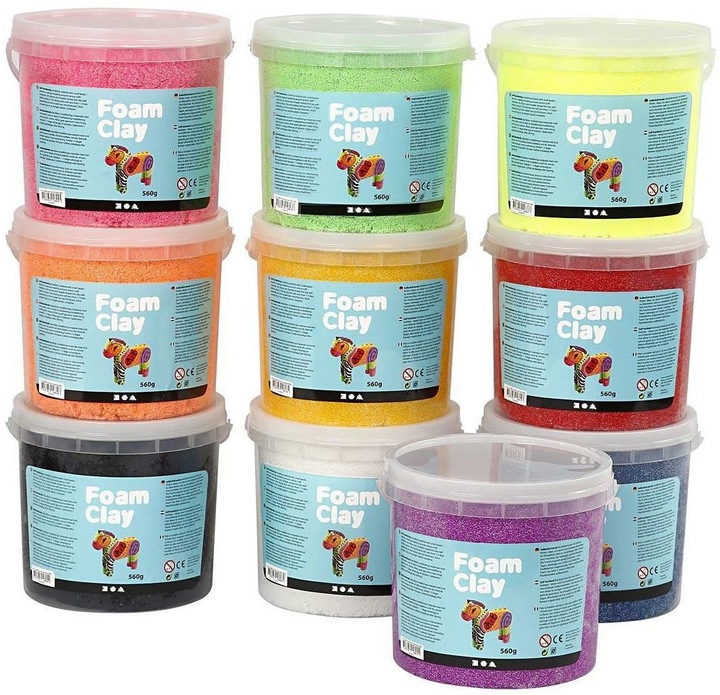 Actual product image Creativ Company Modelling Set Foam Clay assorted colours