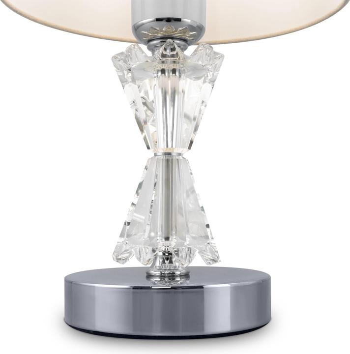 Produktbild Maytoni Florero klassische Tischleuchte E27 46cm Chrom Weiss Baumwolle (E27)