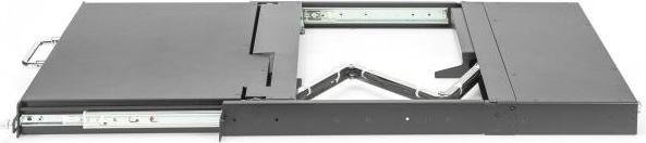 Actual product image Digitus Modular HD LCD TFT console,8 port VGA with 8 port VGA KVM, UK keyboard, RAL 9005 black