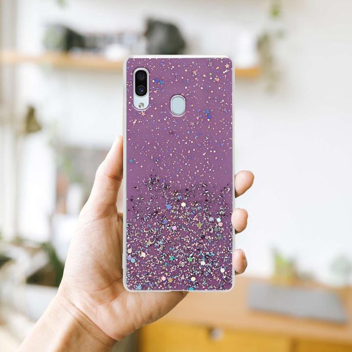 Actual product image Cadorabo TPU cover sparkling glitter (Samsung Galaxy A40)