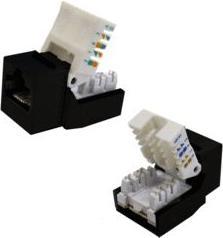 Produktbild Delock Keystone Modul Cat.6, UTP, schwarz (Keystone Modul)