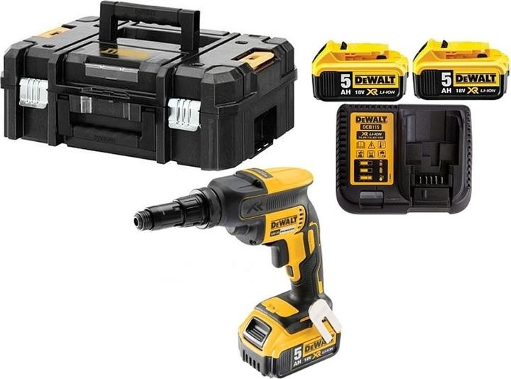 Productafbeelding DeWalt DCF622P2 18V Li-Ion Schroefmachine voor zelftapschroeven set (2x 5.0Ah accu) in TSTAK