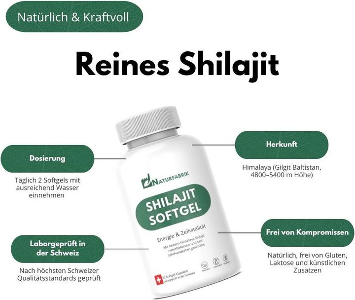 Produktbild Naturfabrik Shilajit Softgel Kapseln 60 Stück (60 Stück, Kapseln)