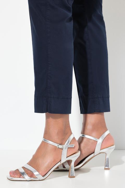 Image du produit Ulla Popken Pantalon avec passepoil et taille élastique. Coupe ajustée avec fente sur le bas de jambe. (54)