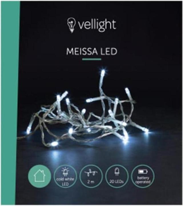 Vellight Meissa LED - 2 m - 20 LEDs - white - transparent cable - modulator - batteries not included (2 m)