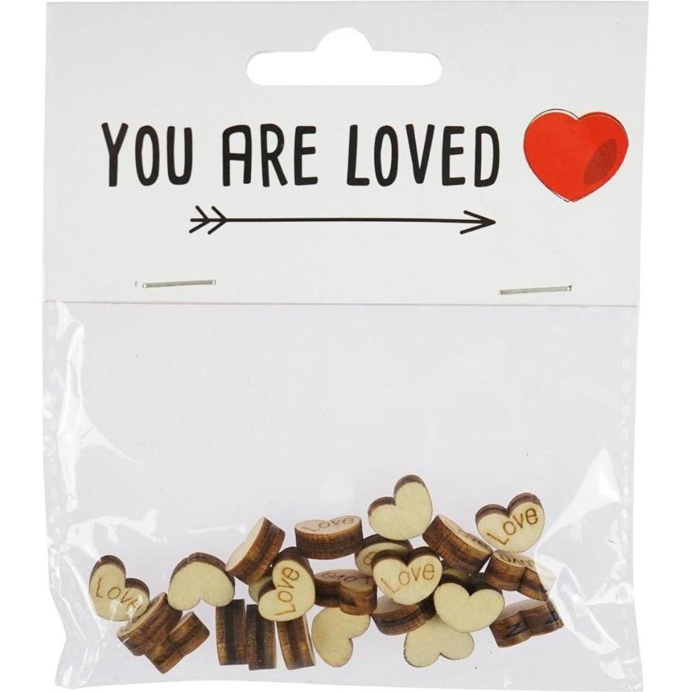Arpex Mini-Herzen aus Holz 24 Stk