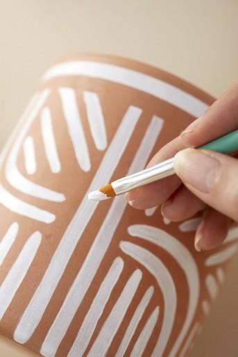 Actual product image Pebeo 3 gold flat poly MC brushes