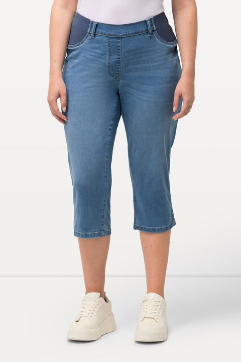 Produktbild Ulla Popken Capri-Jeans Sienna, schmales Bein, Elastikbund, Stretch (60)
