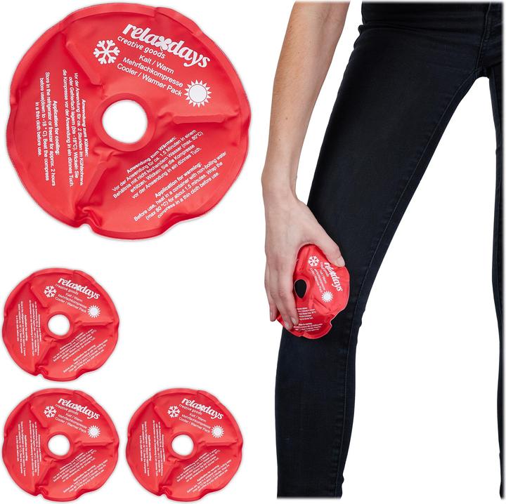 Relaxdays 4x coussinets de refroidissement pour les genoux (4 x, 110 g)