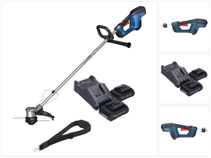 Produktbild Bosch Professional Bosch GRT 18V-33 Professional Akku Rasentrimmer 18 V 330 mm Brushless + 2x ProCORE Akku 4,0 Ah + La