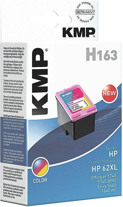 Immagine prodotto KMP Cartuccia d'inchiostro H163 a 3 colori compatibile con HP C2P07AE 62 XL (M, C, Y)