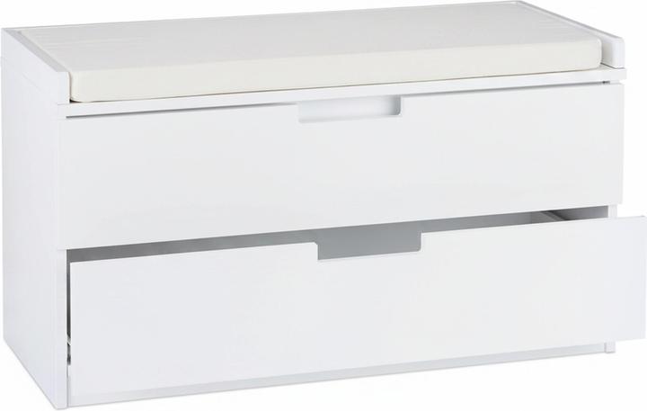 Actual product image Relaxdays Storage Bench With 2 Drawers (80 cm)