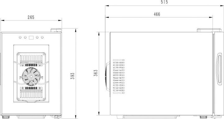 Immagine prodotto Kibernetik FSP WK18 thermoelektrischer Weinkühlschrank 6 Flaschen