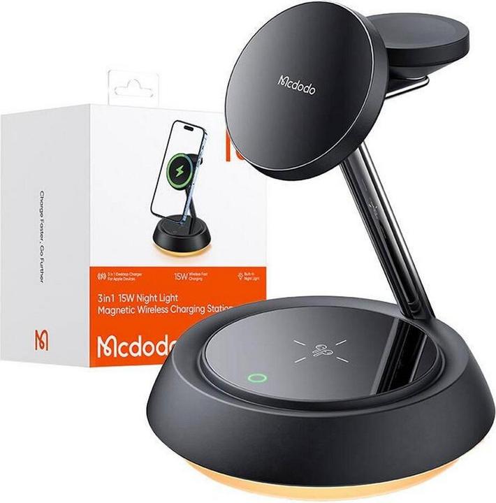 Produktbild Mcdodo CH-4952 3-in-1 15W wireless charger (phone/TWS/Apple watch) black (15 W)