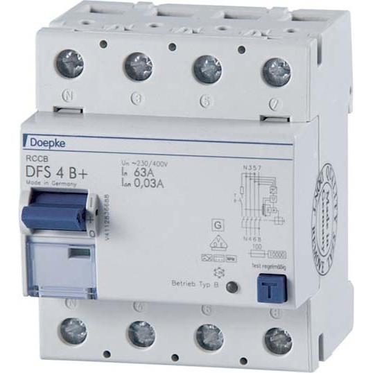 Doepke, Schutzschalter, GmbH FI-Schutzschalter allstromsensitiv DFS 4 063-4/0.03-B+