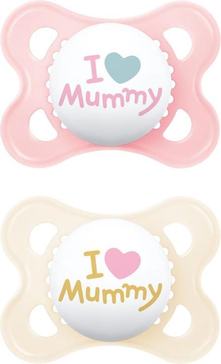 MAM Original silicone, 0-6 months, 2 pcs, Mummy rose (2 x, up to 6 M.)