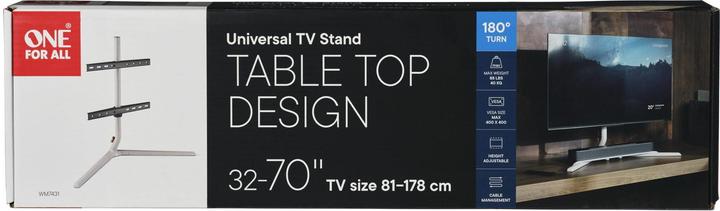 Actual product image One for All 70" TV Stand Design Table Top light (40 kg, 32" - 70")