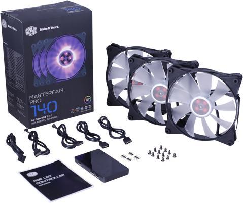 Actual product image Cooler Master MasterFan Pro 140 Air Flow RGB Processor Fan Black, Transparent (140 mm, 1 x)