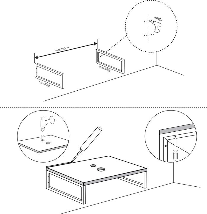 Produktbild Möbel-Eins Waschtischhalterung