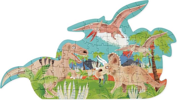 Image du produit Scratch Puzzle à contours Dino recto-verso (100 pièces)
