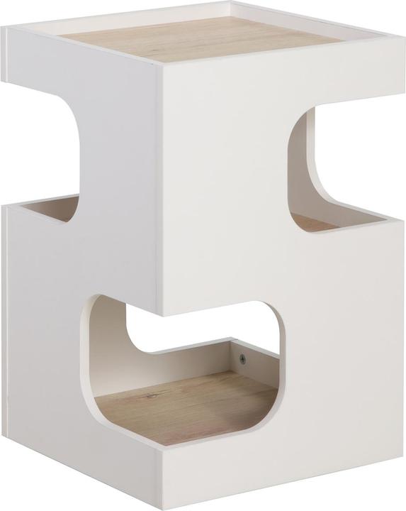Produktbild HTI-Living Couchtisch Beistelltisch Cedrik Weiss-Artisaneiche (40 x 40 x 60.50 cm)