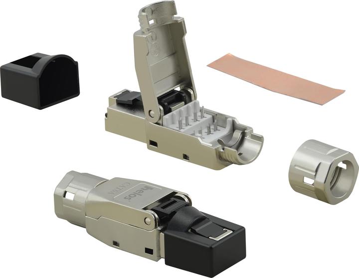Actual product image Helos Field-wireable premium Cat 6A connector 5 versions (CAT6a)