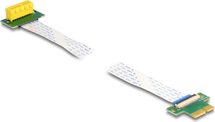 Productafbeelding Delock Riser kaart PCI Express x1 male naar x1 slot 90° schuin met FPC kabel 30 cm