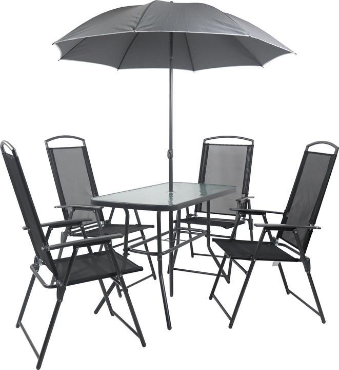 Actual product image VCM 5-piece garden seating set garden furniture with table chairs (110 x 55 x 70 cm)