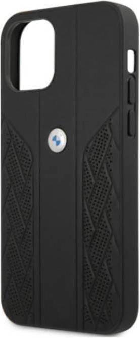 Produktbild BMW Etui BMHCP12MRSPPK iPhone 12/12 Pro 6,1" czarny/black hardcase Leather Curve Perforate (Apple iPhone 12)