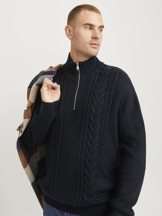 Produktbild Jack & Jones Plus Viertel-Reissverschluss Viertel-Reissverschluss (4XL, 6XL)
