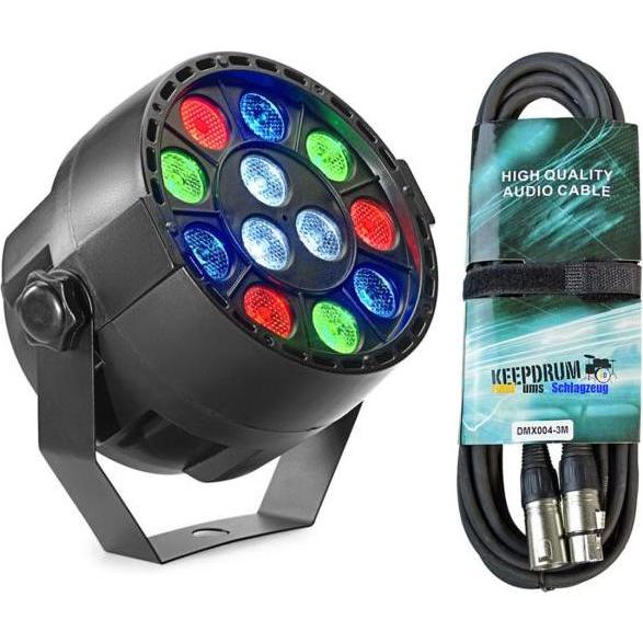 Stagg SLT-ECOPAR XS-2 LED Scheinwerfer mit DMX Kabel 3m (LED), Scheinwerfer