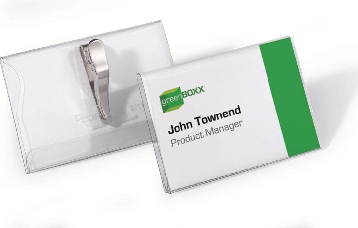 Produktbild Durable Hartfolien-Namensschilder mit Krokoklemme