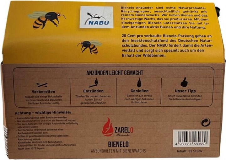 Immagine prodotto Zarelo Accendino naturale a base di cera d'api