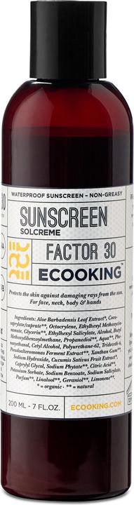Actual product image Ecooking Sunscreen SPF 30 200 ml (Suntan cream, SPF 30, 200 ml)