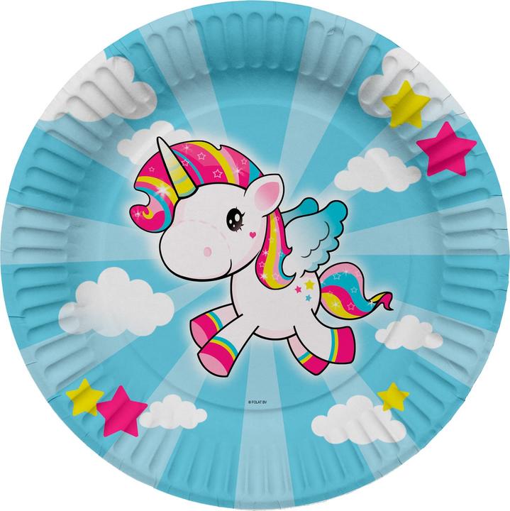 Image du produit Folat Assiette licorne, 8p. (8x)
