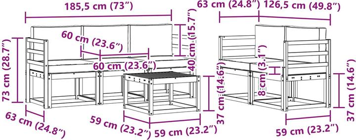 Produktbild vidaXL Outdoor-Sofa