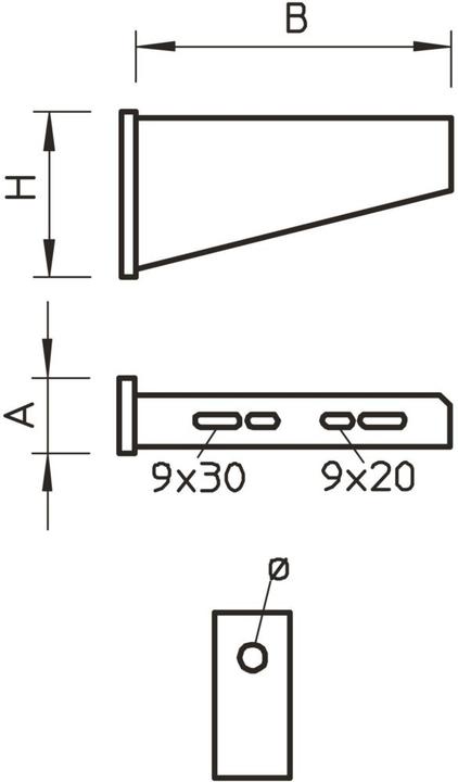 Produktbild OBO Bettermann OBO AW 80/21 FT 210mm Wandausleger