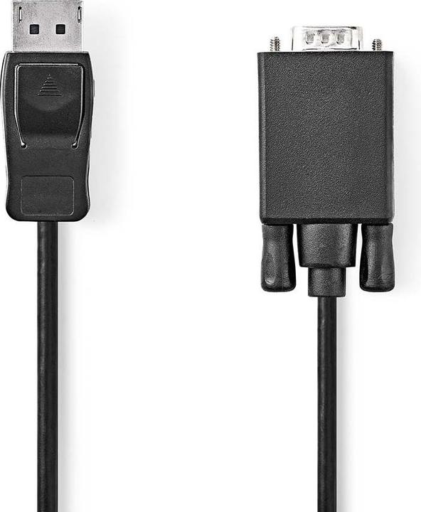 Actual product image Nedis VGA cable | DisplayPort plug | VGA plug | Nickel-plated | Maximum resolution: 1080p | 2.00 (2 m, VGA, 1.1)