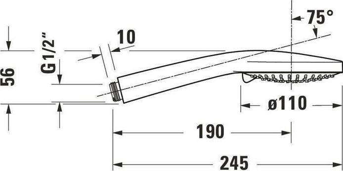 Actual product image Duravit Hand shower 110 (3 Beam types, 14 l/min)