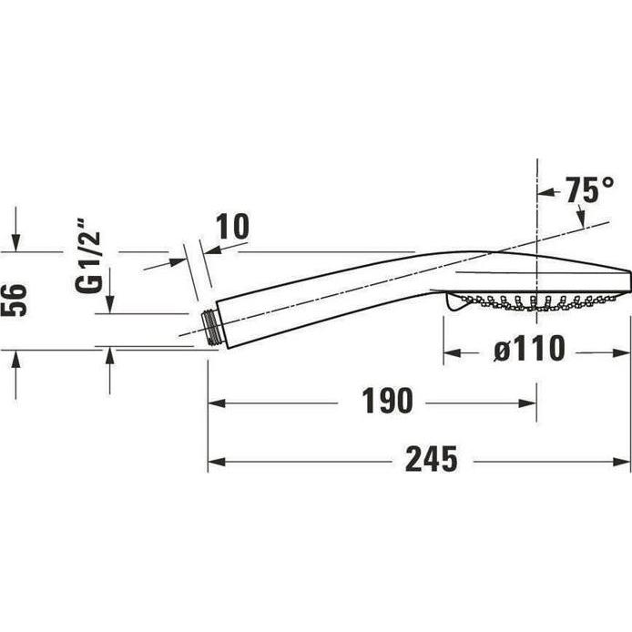 Thumbnail - Duravit, Duschbrause, Handbrause 110 (3 Strahlarten, 14 l/min)