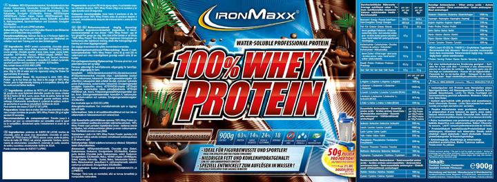 Image du produit IronMaxx 100% de protéines de lactosérum (Dark Equador Chocolate, 1 pcs, 2350 g)