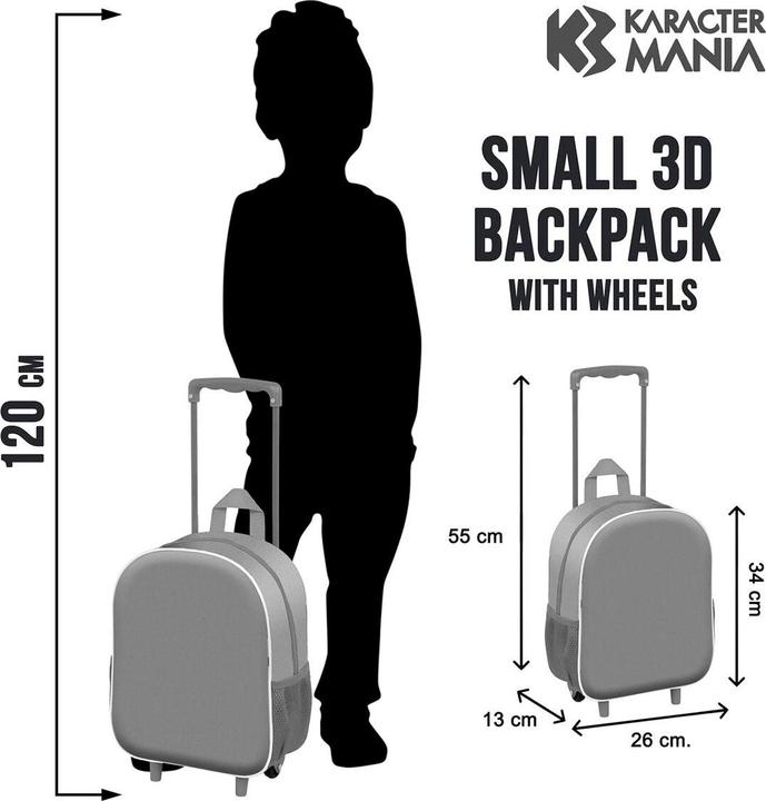 Produktbild Karactermania Small 3D Backpack with Wheels Flowers