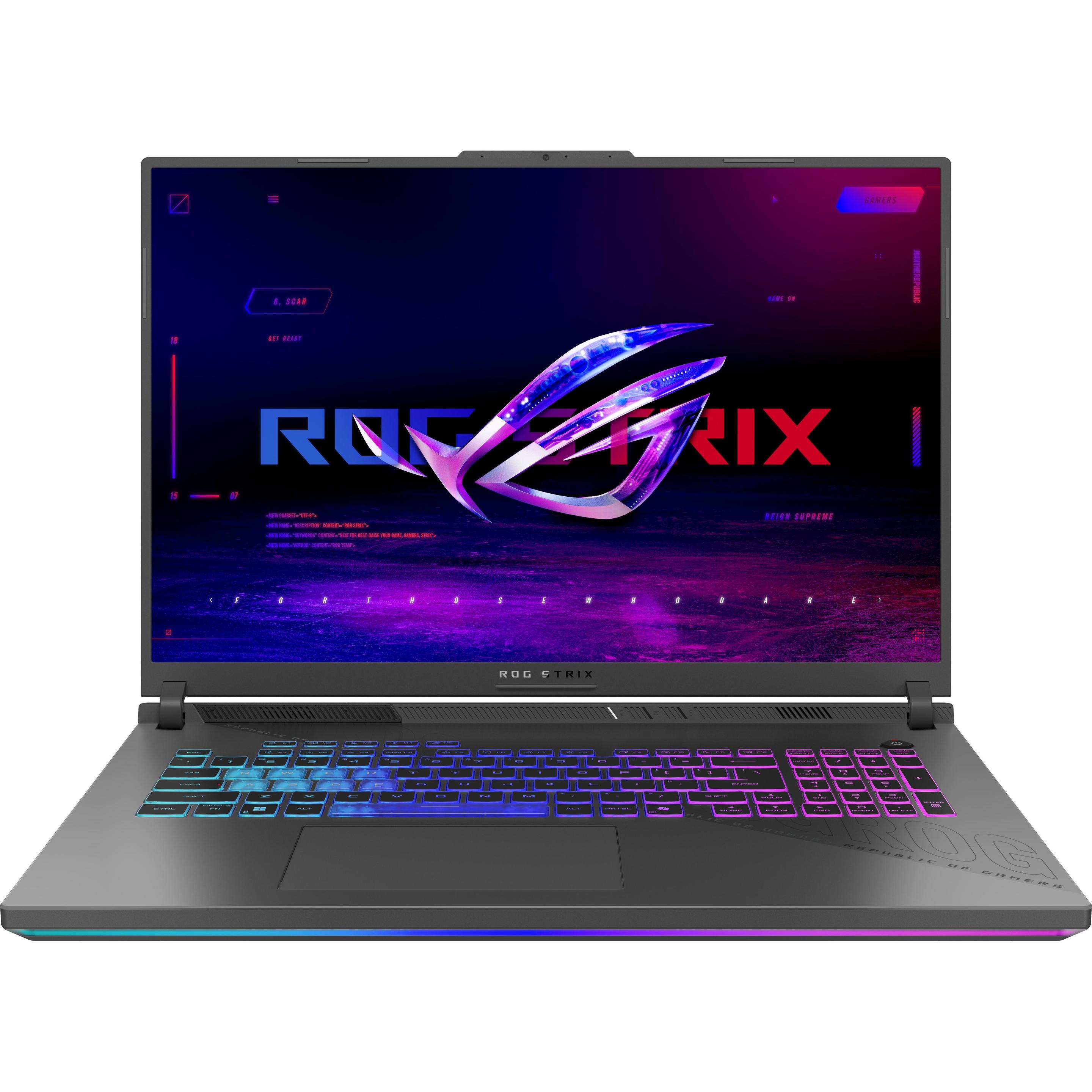 ASUS ROG Strix G18 (18", 1000 GB, 32 GB, Eng. Int., AMD Ryzen 9 9955HX), Notebook, Grau
