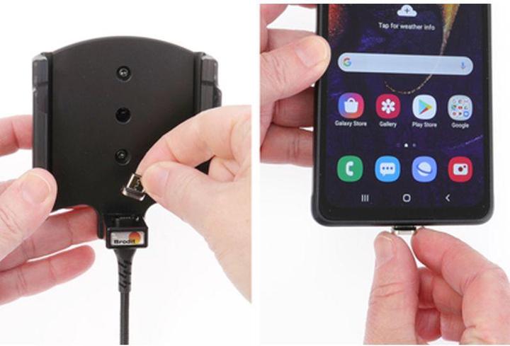 Produktbild Brodit Halter aktiv Samsung Galaxy Xcover Pro mit USB-Kabel