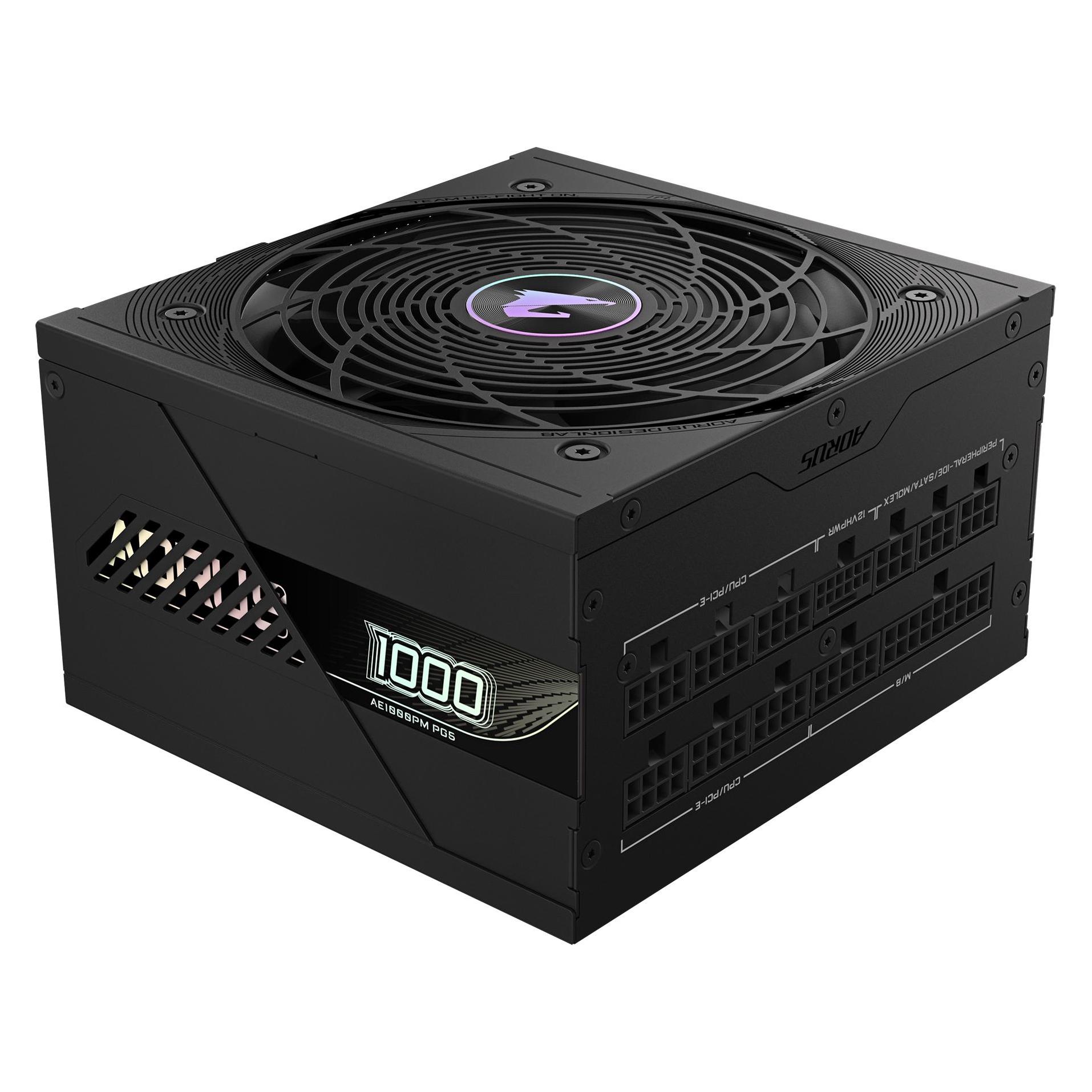Gigabyte AORUS 1000W PLATINUM F/M P1000W (1000 W), PC Netzteil, Schwarz