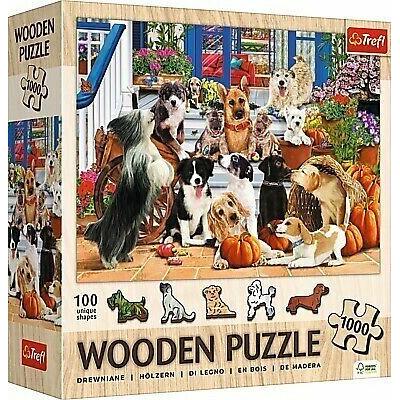 Trefl Multicolore Holz Puzzle 1000 - Hunde (1000 Pezzi)