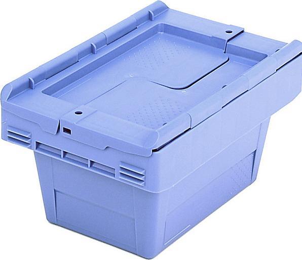 Actual product image kaiserkraft Reusable stacking container with hinged lid